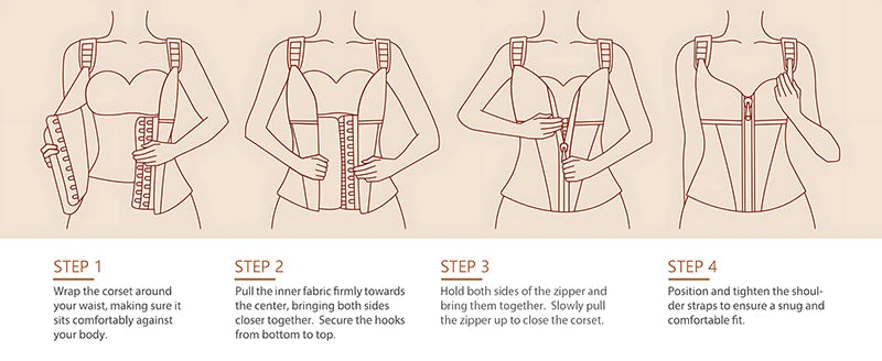 Double Compression Vest Bra Waist Trainer Corset with 17 Steel Bone Flat Belly Strap Slim Body Shaper Fajas Colombianas Girdles